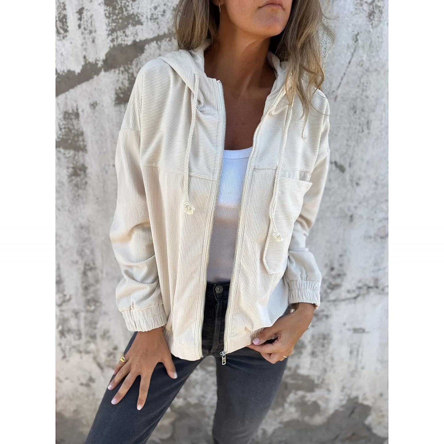 Nova™ | Corduroy jas met capuchon – Stijlvol & comfortabel