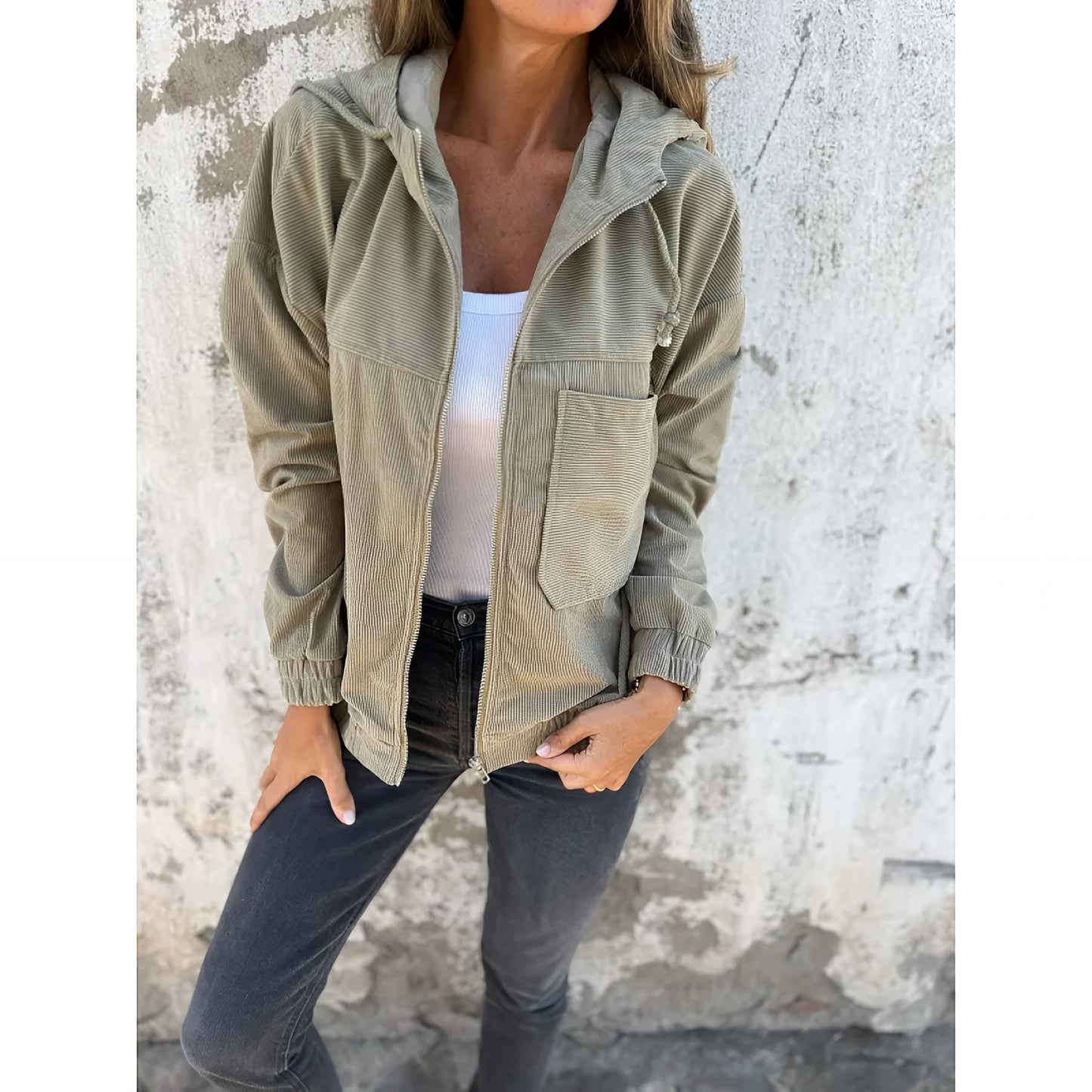 Nova™ | Corduroy jas met capuchon – Stijlvol & comfortabel