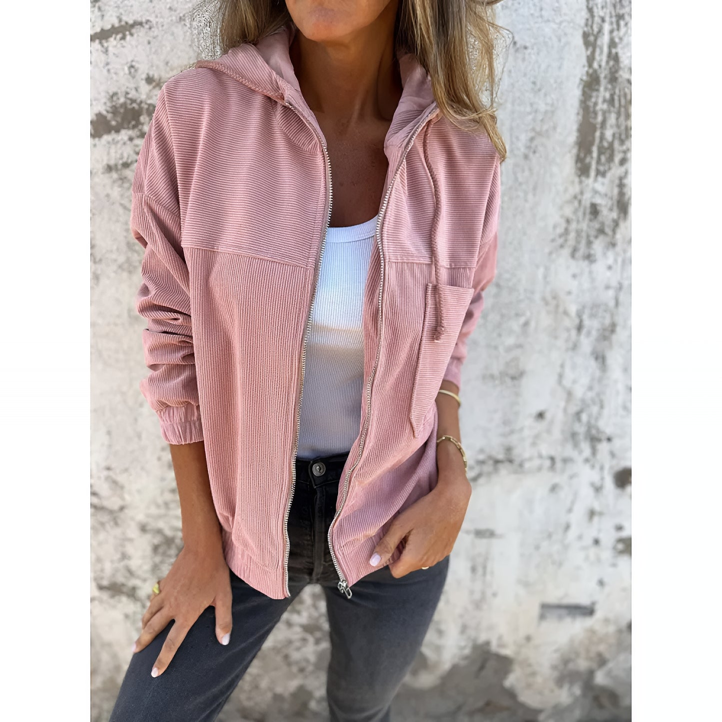 Nova™ | Corduroy jas met capuchon – Stijlvol & comfortabel