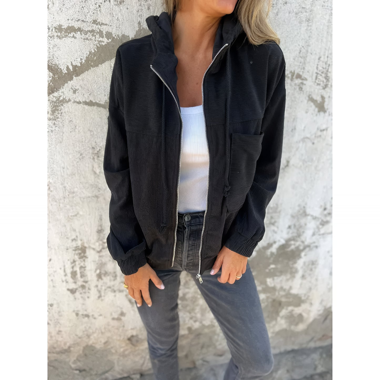 Nova™ | Corduroy jas met capuchon – Stijlvol & comfortabel
